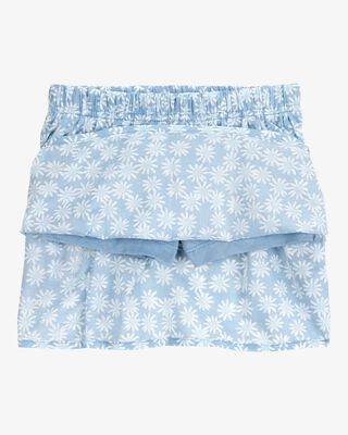 Product image 2 of Toddler 2-Piece Floral Skort Set - Blue