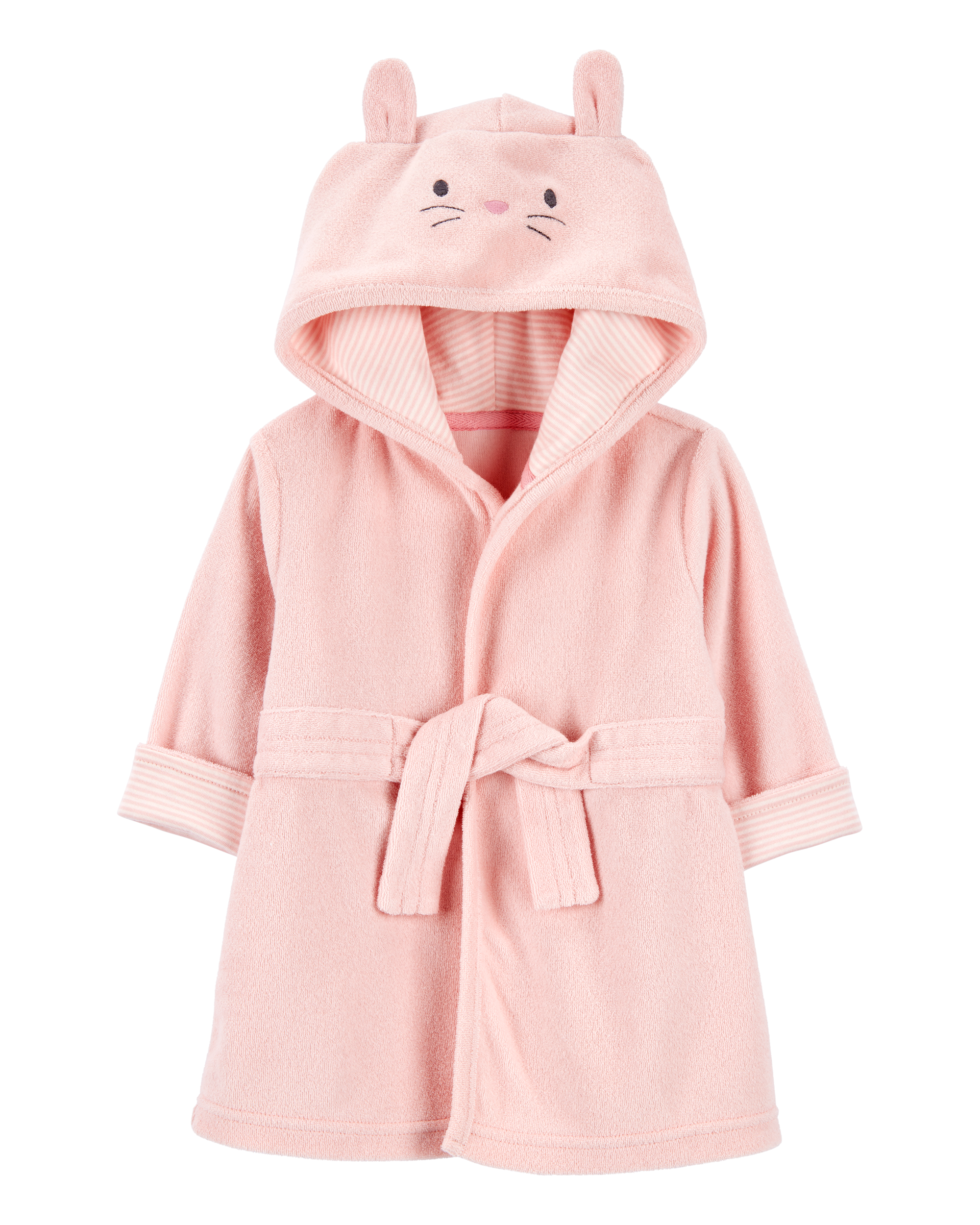 Baby Bunny Hooded Terry Robe - Pink