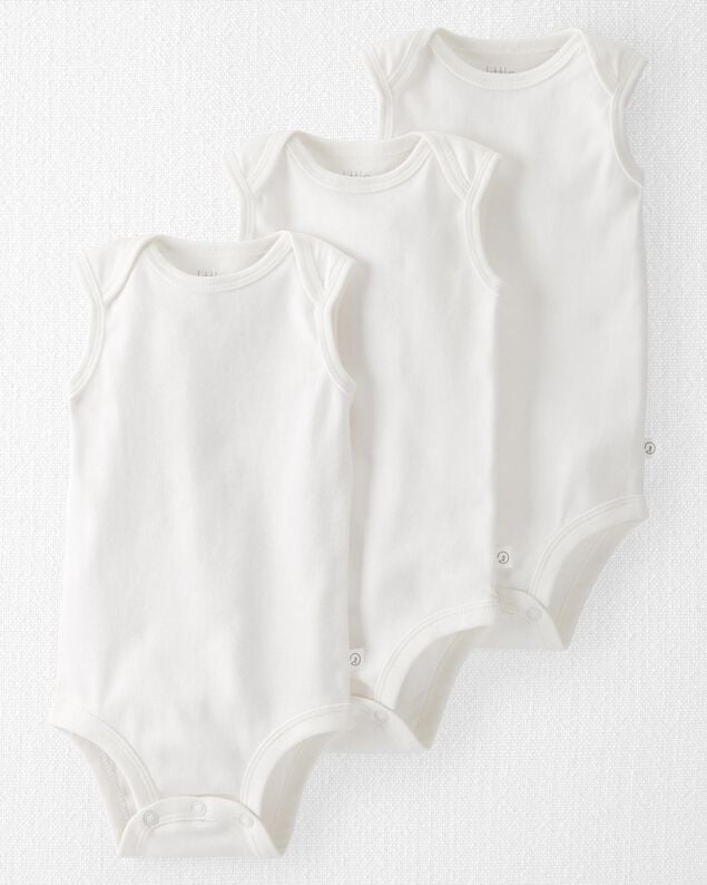 Product image 1 of Baby 3-Pack Organic Cotton Rib Bodysuits