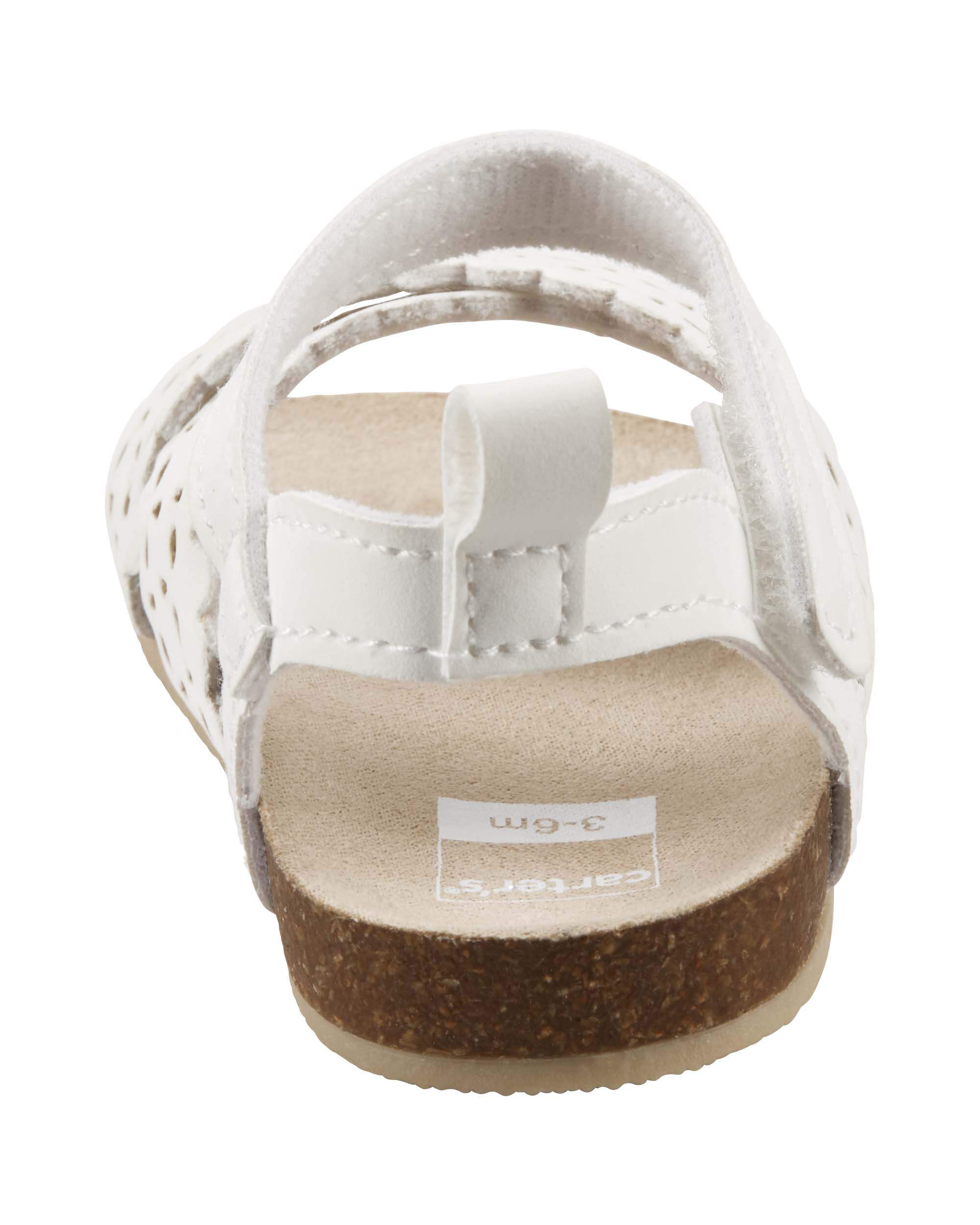 Carter's white sandals best sale