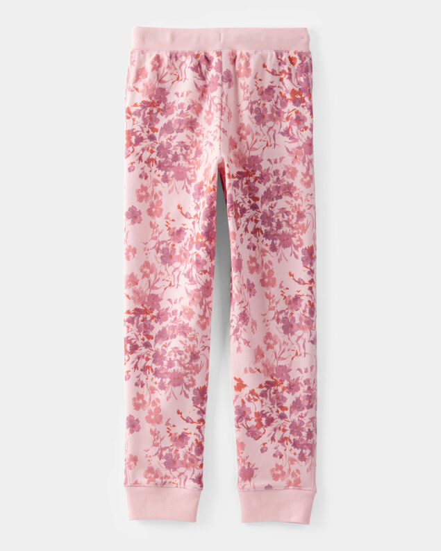 Product image 2 of Girls DayDream Fleece Floral Drawstring Joggers - Pink