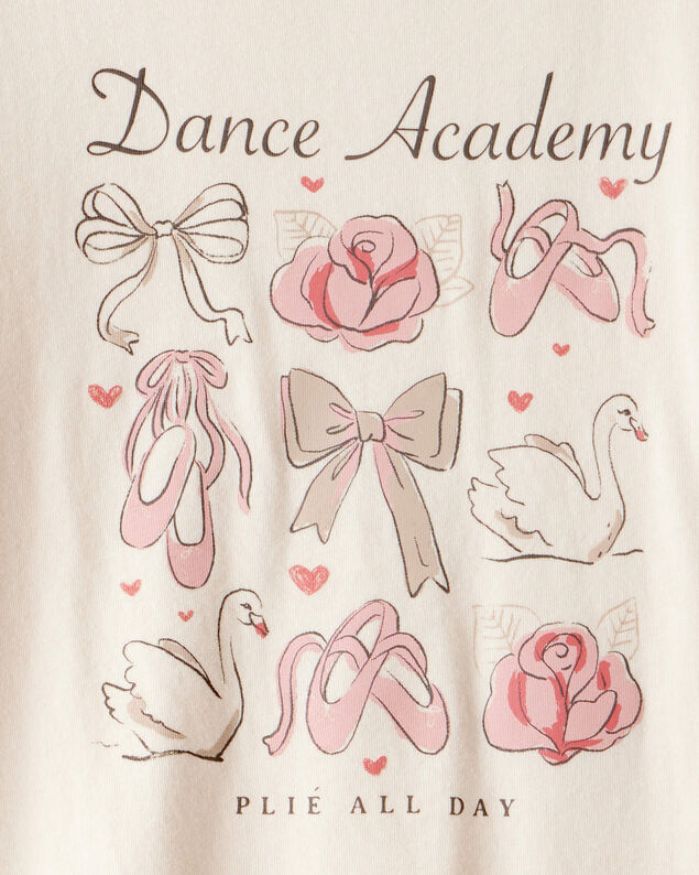 Product image 2 of Girls Dance Academy Long-Sleeve Graphic Tee - Cream