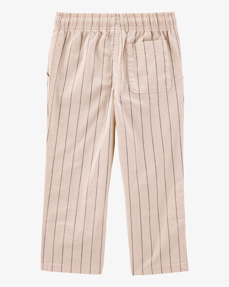  Product image 2 of Baby Striped Pull-On Cotton Pants - Tan