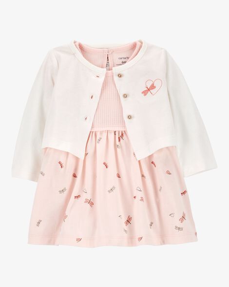  Product image 1 of Baby 2-Piece Bodysuit Dress & Cardigan Set