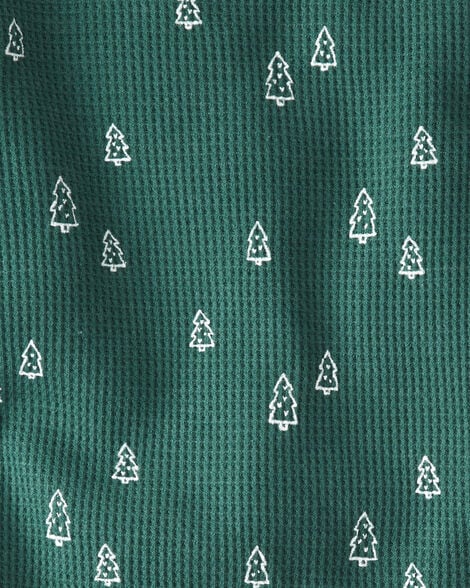Kid Organic Cotton Pajamas in Snowy Slopes Print