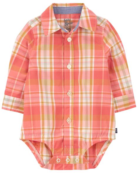  Product image 1 of Baby Plaid Button-Front Bodysuit