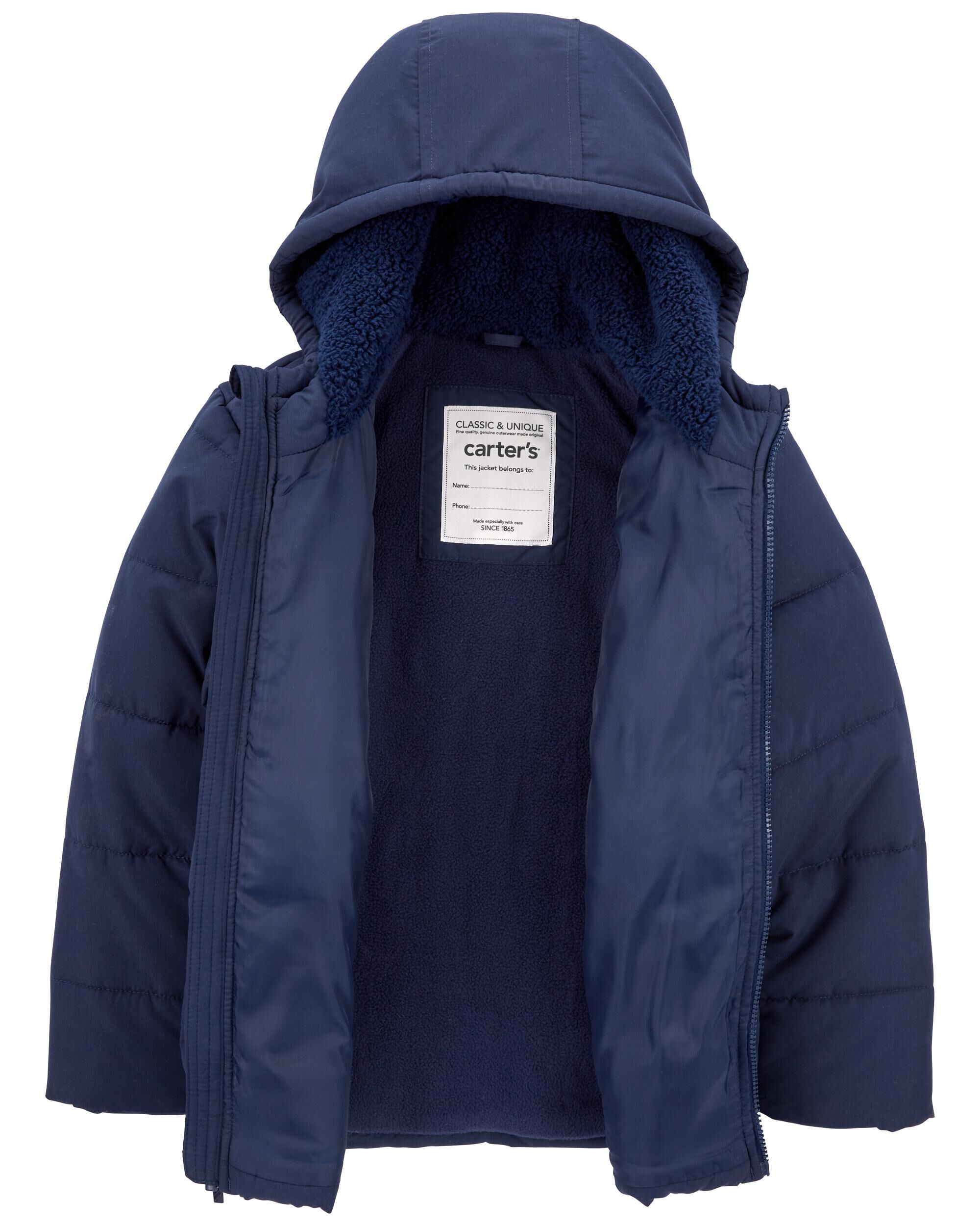 Kid Zip Up Hooded Puffer Carter s Carter s