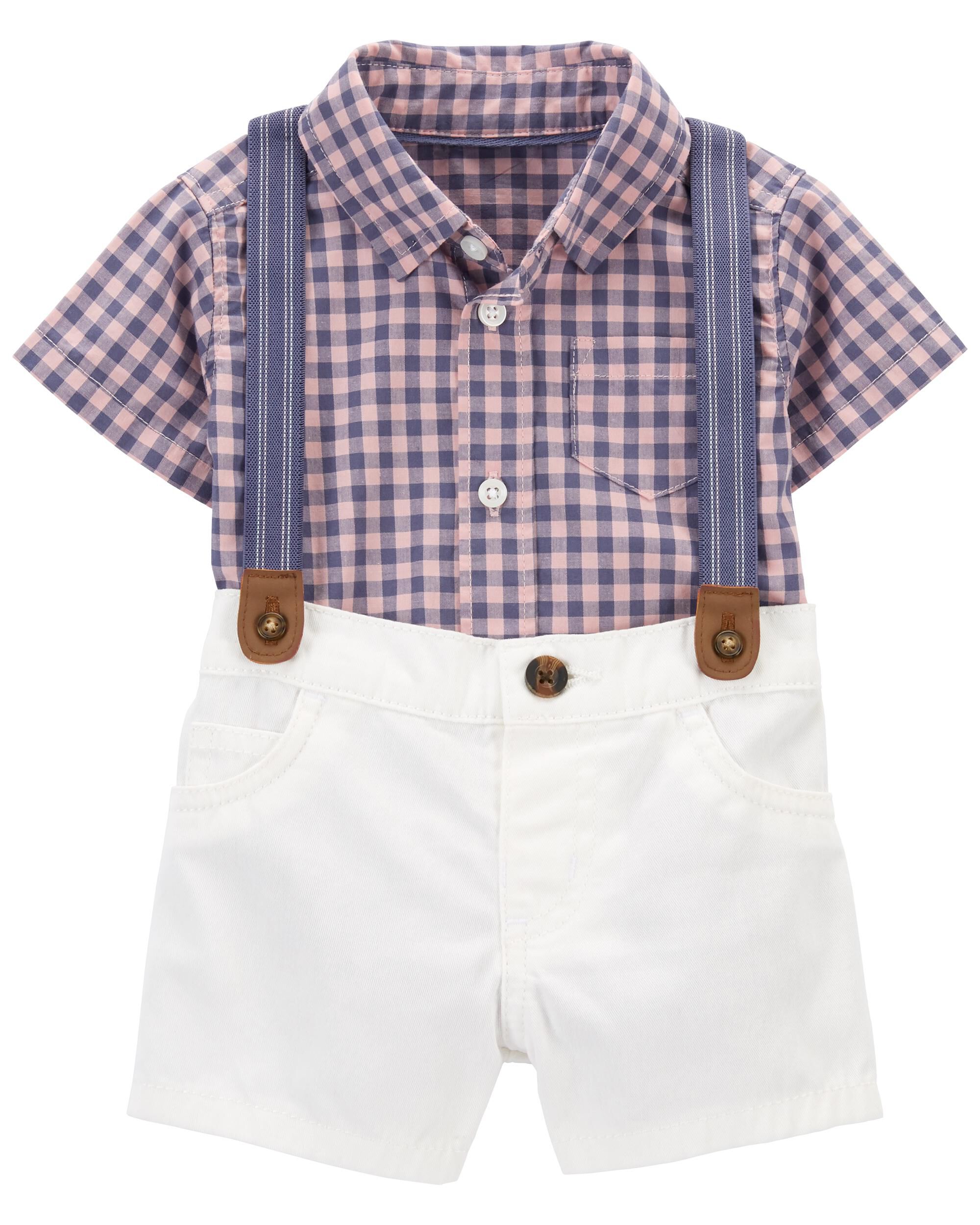 Baby 3 Piece Plaid Dress Me Up Set Carter s Carter s