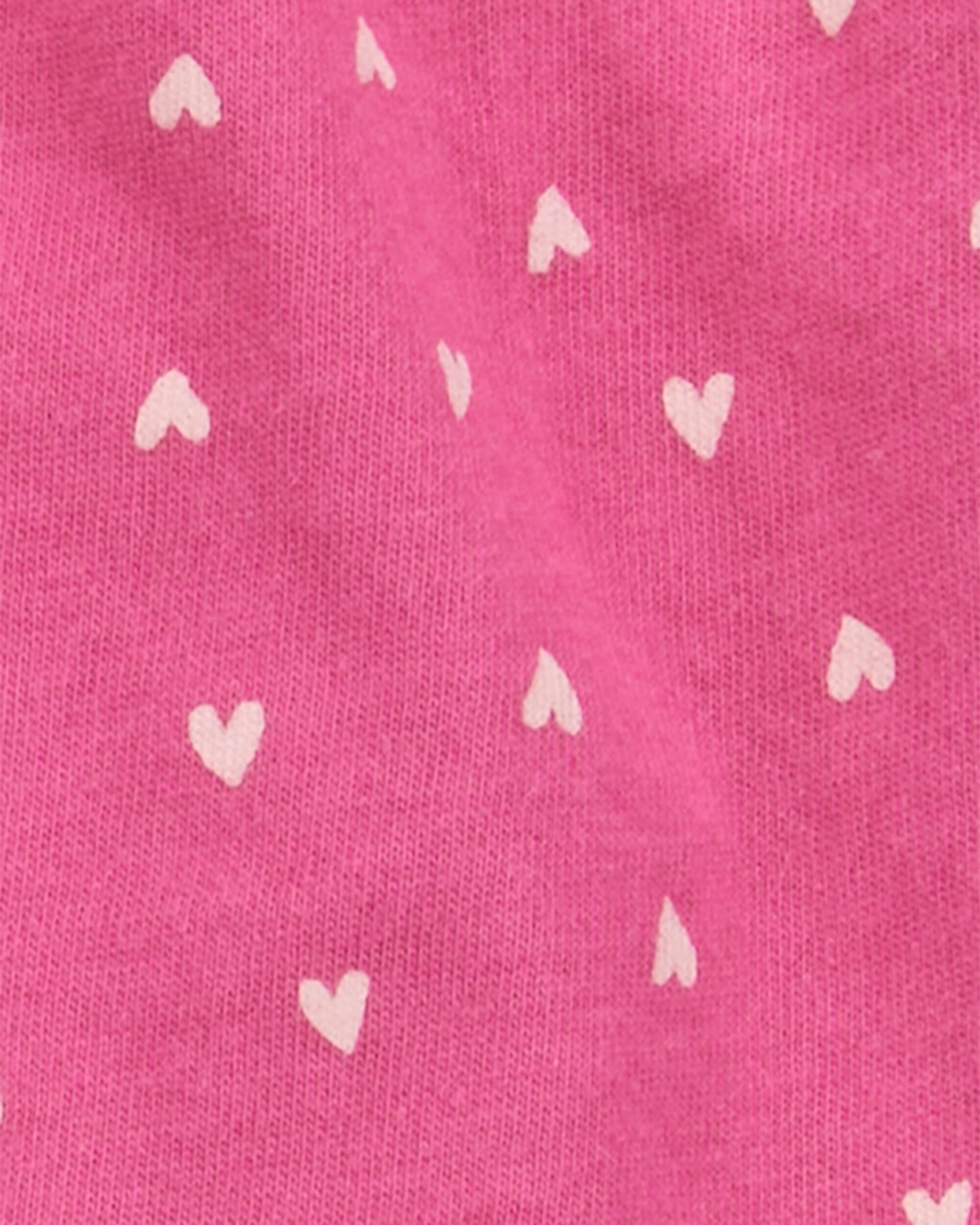 Baby Girl 2-Piece Heart Flutter-Sleeve Bodysuit Pant Set - Pink/Blue