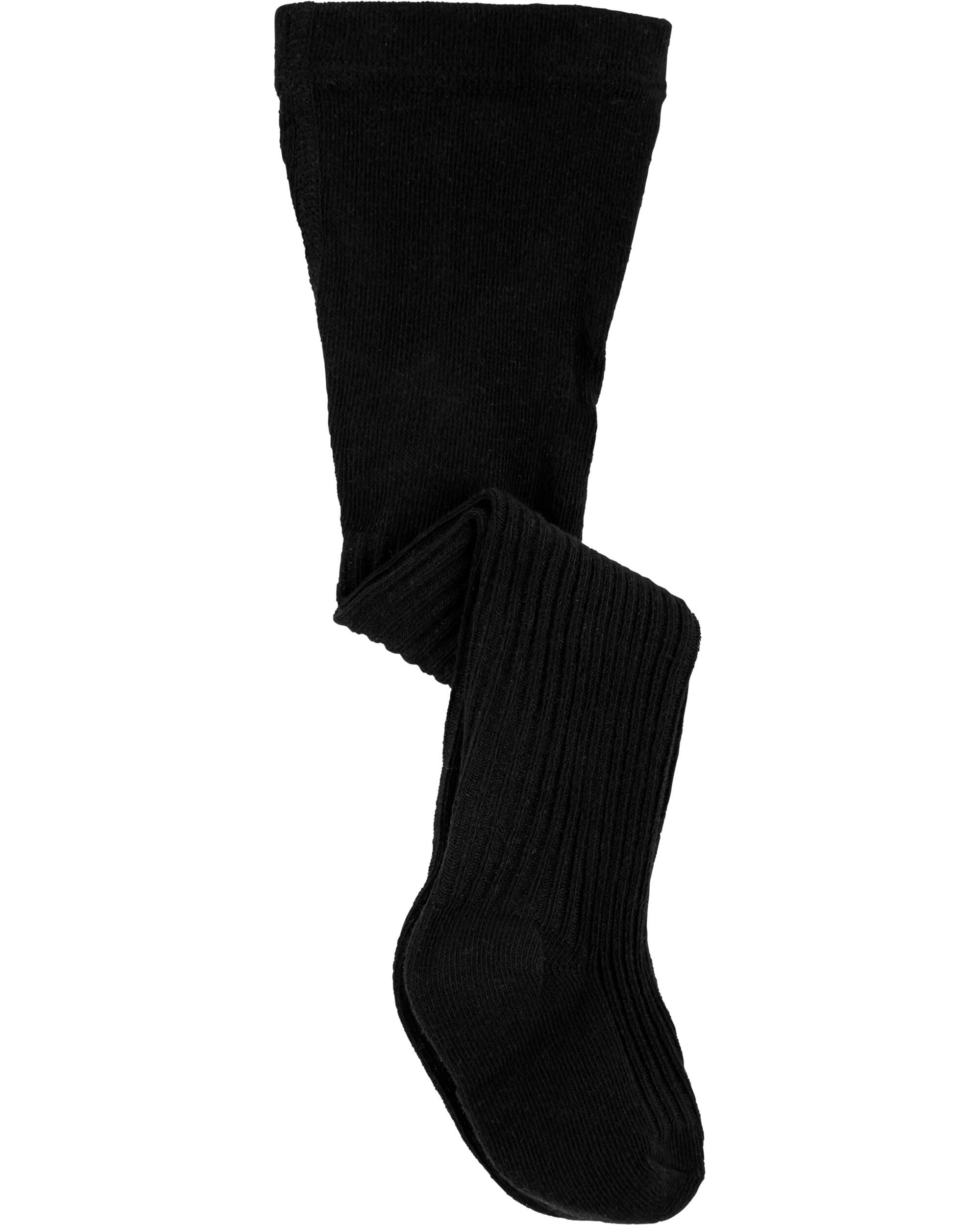Toddler Black Ribbed Tights | carters.com