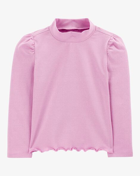  Product image 1 of Baby Lettuce-Hem Mock Neck Top
