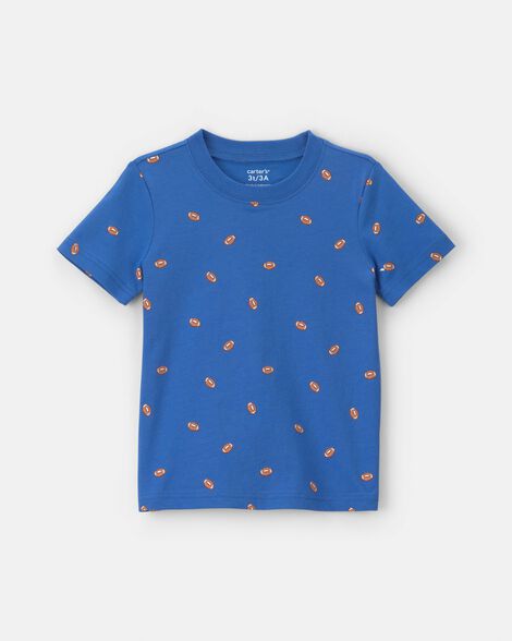 toddler boy football tee - blue