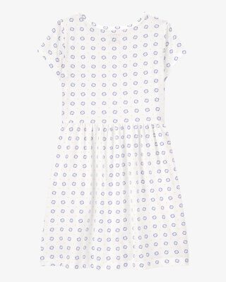Product image 2 of Kid Floral Short-Sleeve Dress- Ivory