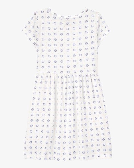  Product image 2 of Kid Floral Short-Sleeve Dress- Ivory