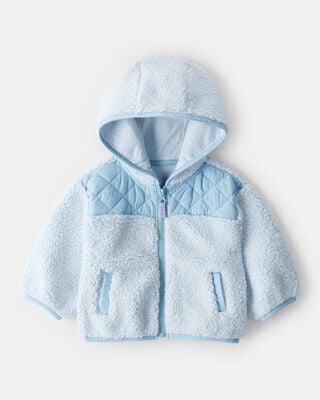 Baby Girl 2-Piece Polka Dot Hooded Snowsuit Jacket & Bib Set - Green