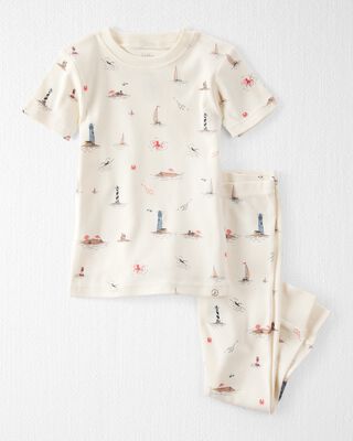 Product image 1 of Toddler Organic Cotton Pajamas in Coastal Vacation Print