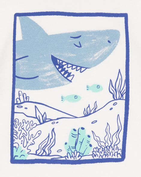  Product image 2 of Toddler Shark Short-Sleeve Graphic Tee - Ivory
