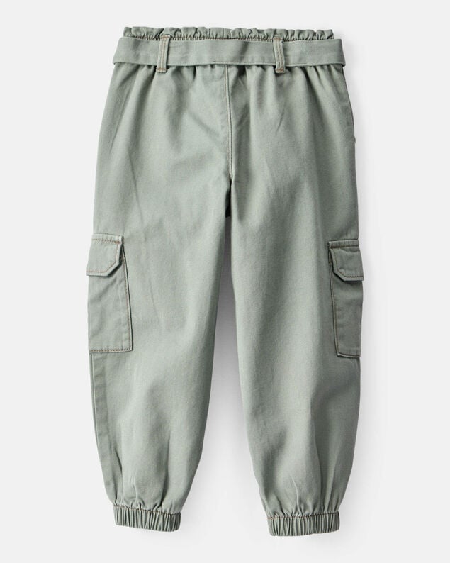 Product image 2 of Toddler Girl Cotton Cargo Joggers - Green