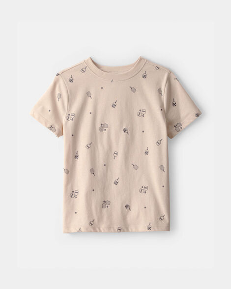 kids pickleball t-shirt - brown