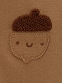 Ivory/Brown - Baby 2-Piece Acorn Pullover & Pull-On Pant Set, Selected