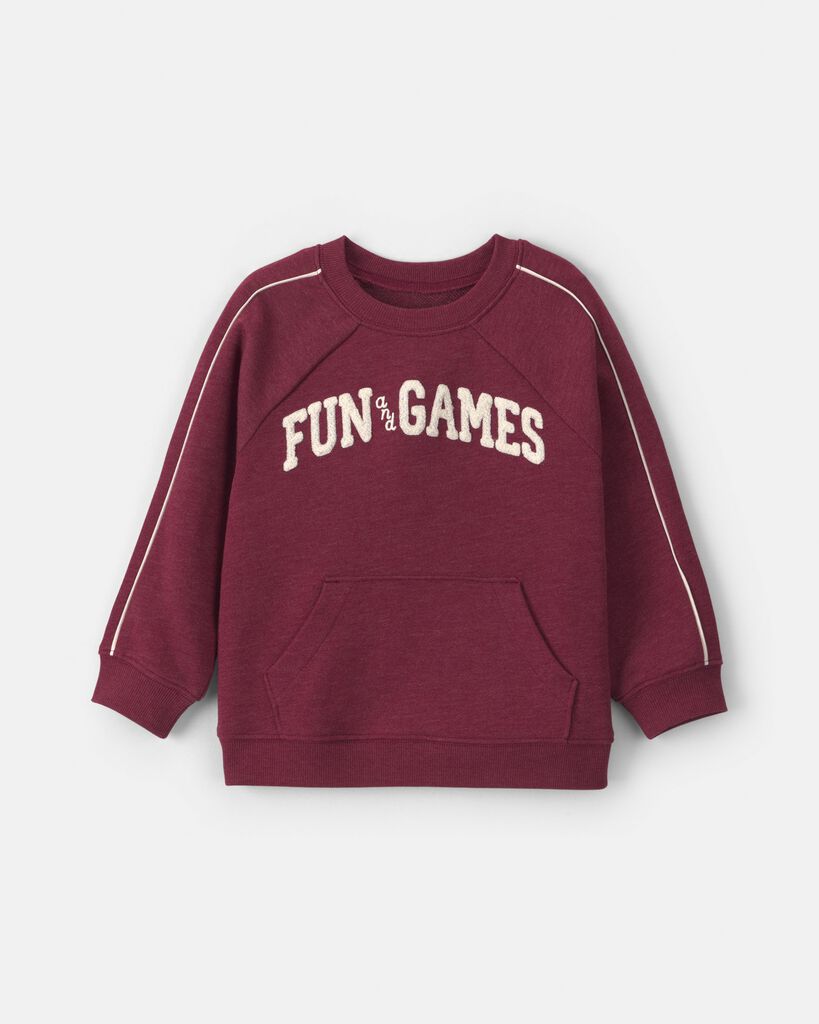 Carter's toddler boy 'fun & games' pullover sweatshirt 12M Burgundy