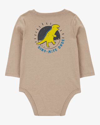 Product image 2 of Baby Dino-Mite Dude Dinosaur Long-Sleeve Bodysuit