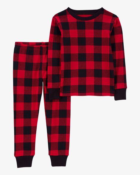  Product image 1 of Baby 2-Piece Buffalo Check 100% Snug Fit Cotton PJs