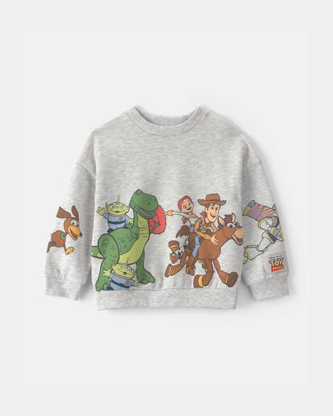 toddler boy pixar© toy story french terry long-sleeve pullover sweatshirt - grey