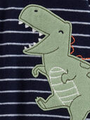 Navy - Toddler 1-Piece Dinosaur Fleece Footless Pajamas, Selected