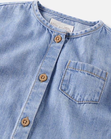  Product image 2 of Baby Organic Cotton Chambray Jumpsuit