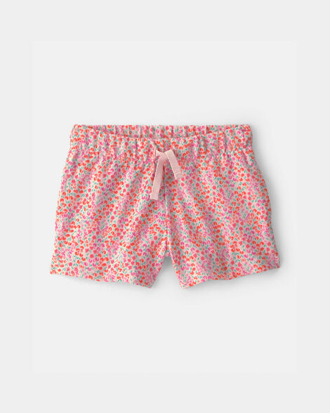toddler girl floral french terry shorts