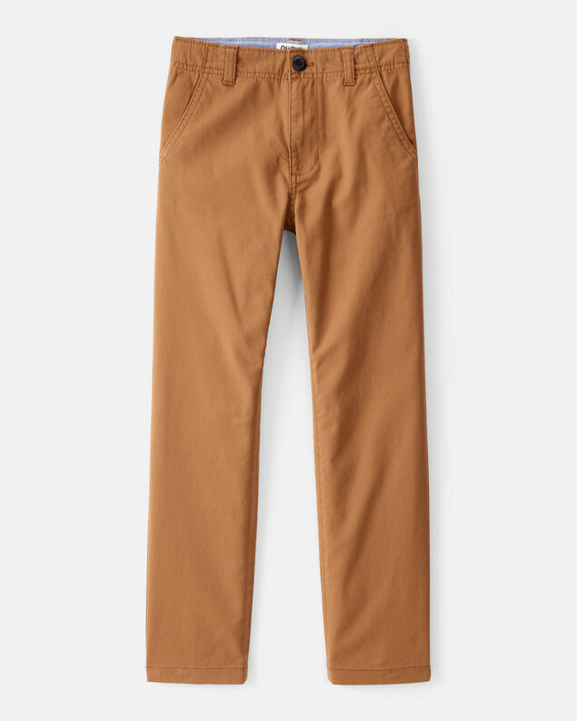 Product image 1 of Boys Flat Front Fashion Pants - Brown