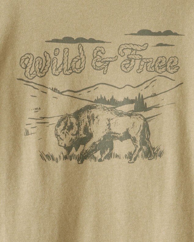 Product image 2 of Boys Wild And Free Long-Sleeve Graphic Tee - Brown