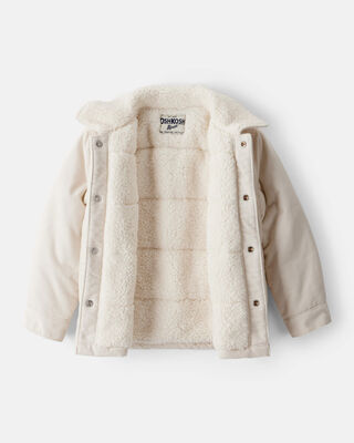 Product image 2 of Toddler Girl Corduroy Long-Sleeve Fashion Jacket - White