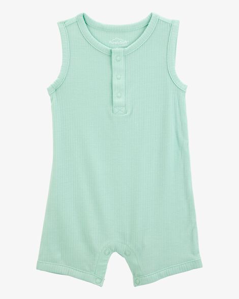  Product image 1 of Baby PurelySoft Ribbed Romper - Mint