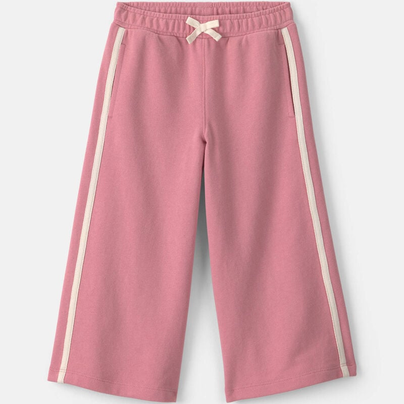 Toddler Girl French Terry Wide-Leg Pants - Blush Pink