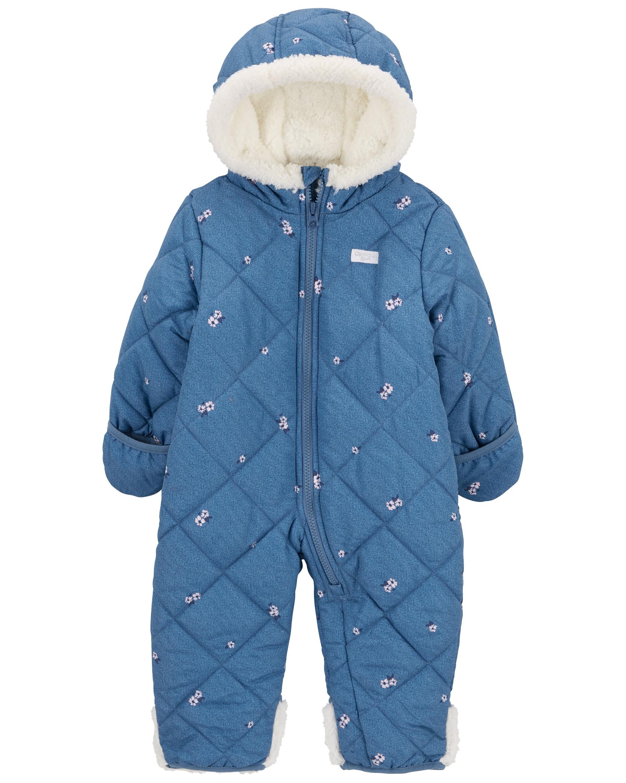Baby Floral Print Sherpa Lined Snowsuit OshKosh Carter s