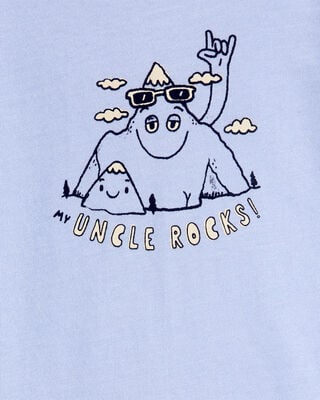 Product image 2 of Baby "Uncle Rocks" Short-Sleeve Bodysuit - Blue
