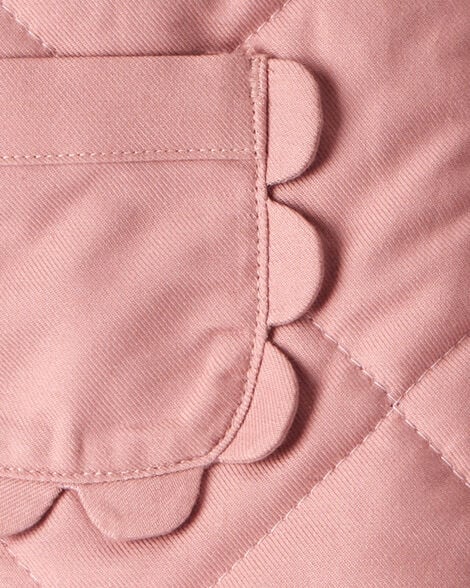 Toddler Girl Quilted Long-Sleeve Fashion Jacket - Pink