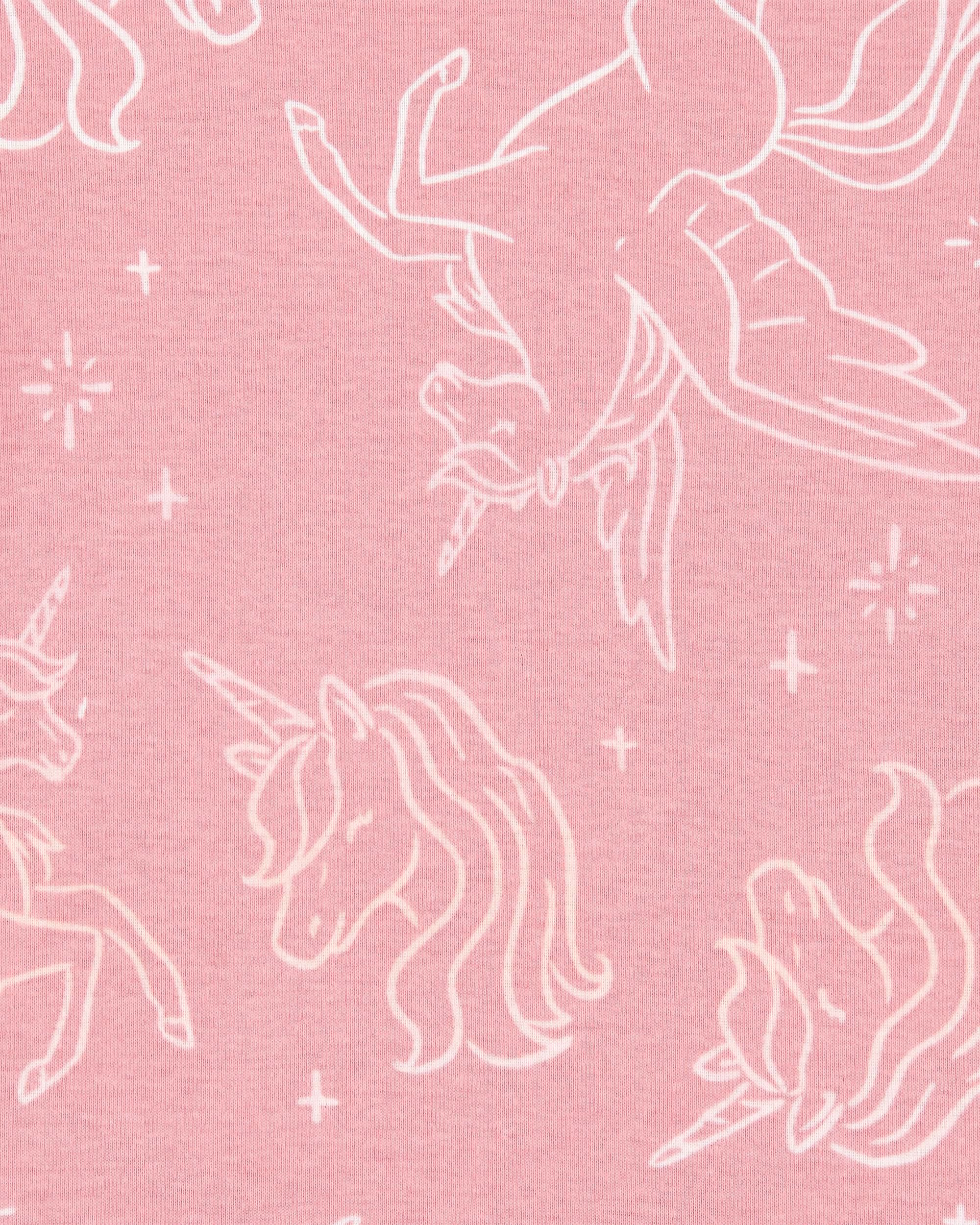 Kid 4-Piece Unicorn Cotton Pajamas