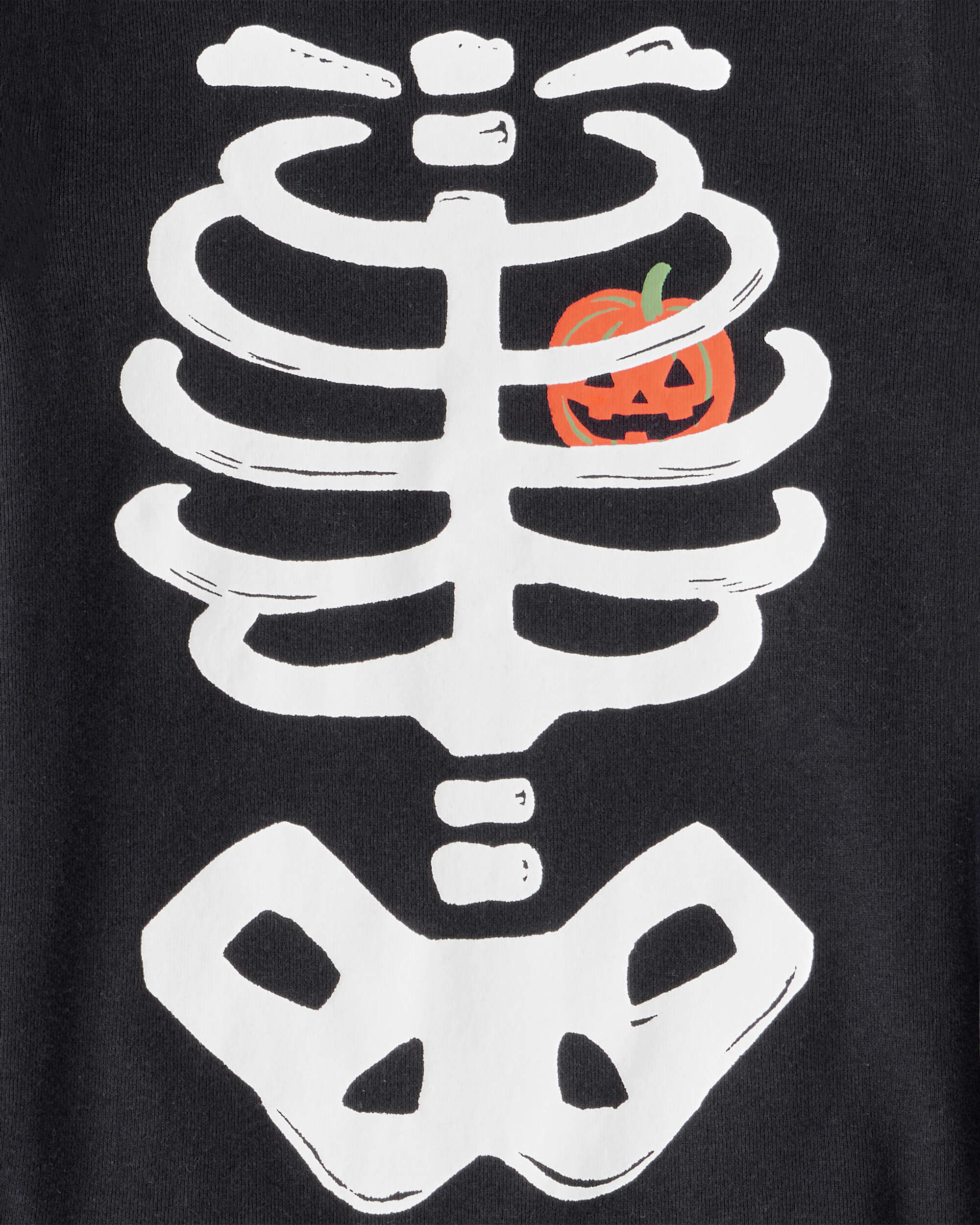 Baby 2-Piece Glow Skeleton Halloween 100% Snug Fit Cotton Pajamas - Black