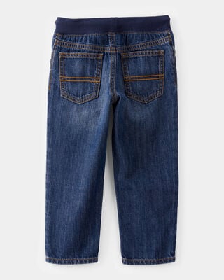 Product image 2 of Toddler Pull-On Denim Pants - Blue