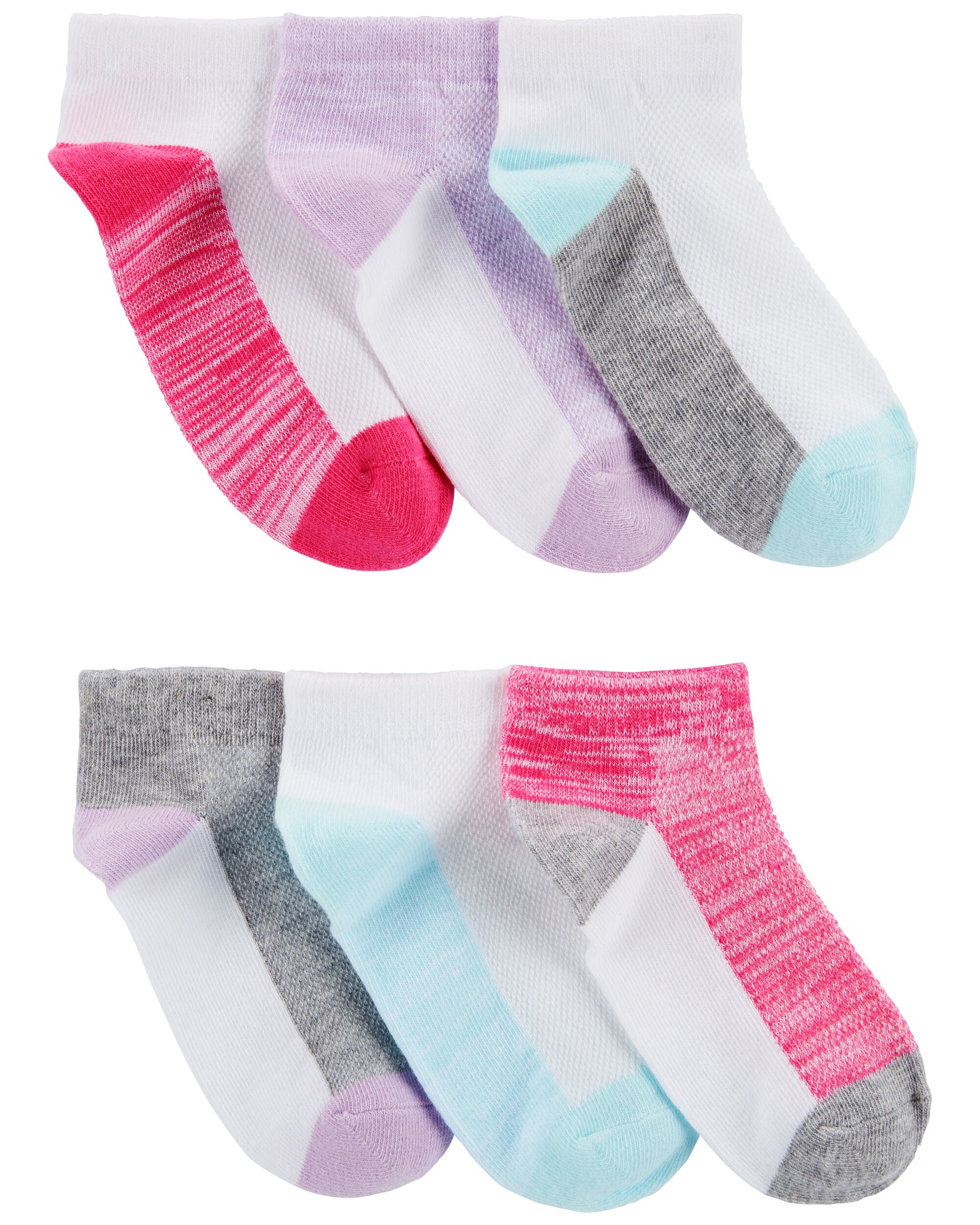 Toddler 6 Pack No Show Socks Carter s Carter s