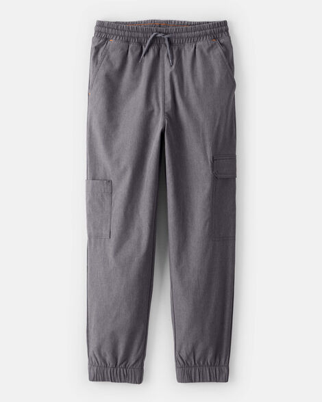 boys active woven joggers - grey
