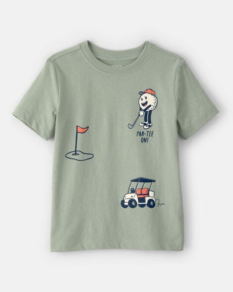toddler boy golf graphic tee - green