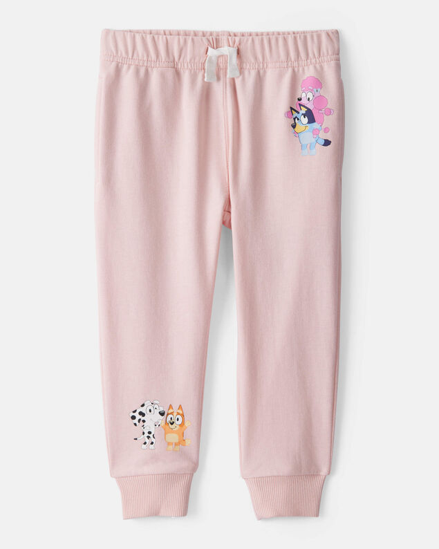 Product image 1 of Baby Girl Bluey French Terry Drawstring Joggers - Pink