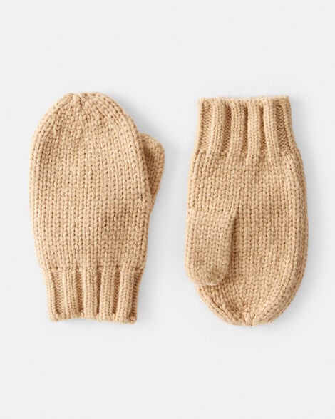toddler mittens - camel
