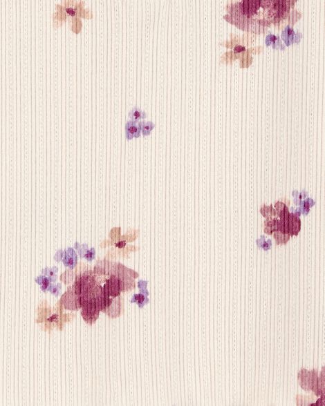 Product image 2 of Toddler Rib Floral Print Tank Top - Ivory