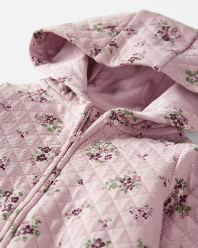 Product image 2 of Baby Quilted Double Knit Floral Pram Made with Organic Cotton