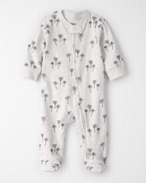 Baby Organic Cotton Sleep & Play Pajamas in Palm Trees